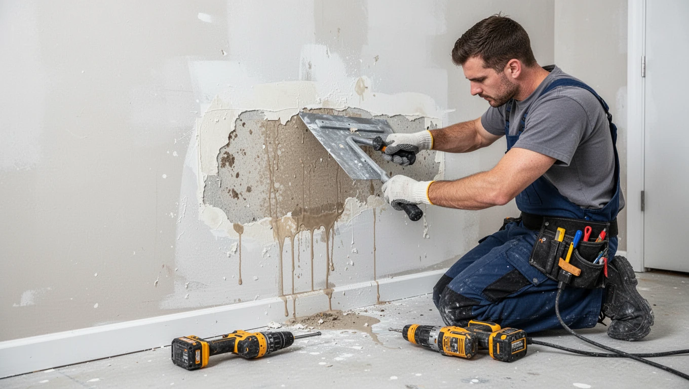 Wall Water Damage Repair